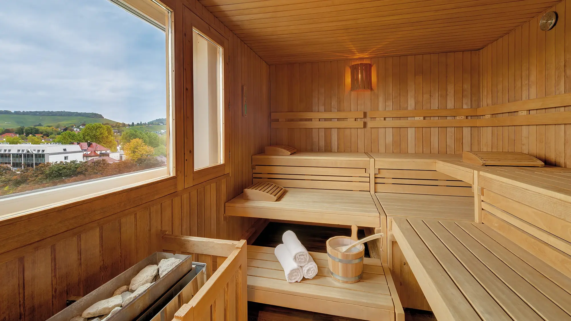 Our sauna in the wellness area